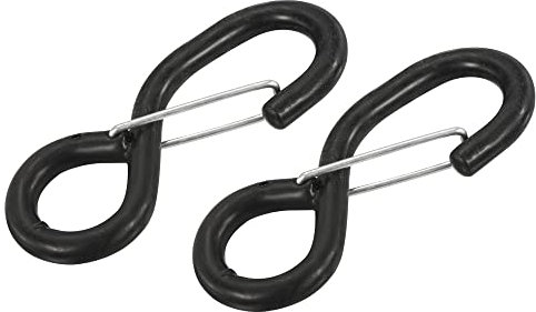 sourcing map Paket von 2 S Form Haken 27mm Plastik Beschichtung für LKW Anhänger mit Schnalle
