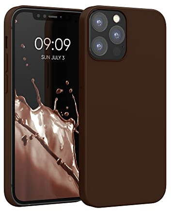 kwmobile Handyhülle für iPhone 12 Hülle/iPhone 12 Pro Hülle - Silikon Handy Case - weiche Oberfläche - kabelloses Laden - Chocolate