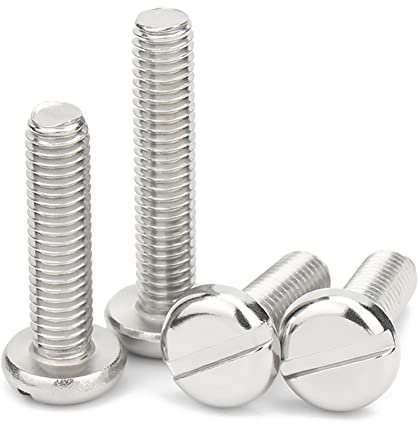 FEEIMOL Edelstahl Rundkopf Maschinenschrauben Schlitz Schrauben M8x45mm (3 Stück)