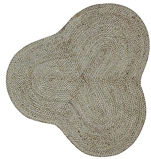 carpetfine Tapis Jute Alia Ronde Couleur Taupe 120x120 cm tissé à la Main en Jute | Modèle Naturel Moderne Uni à Tissage Plat de Style Boho pour Le Salon et la Chambre à Coucher