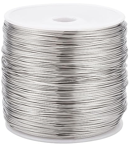 BENECREAT 14 m 0.6mm/23 Gauge Einzelstrang-Tigerschwanz-Perlendraht, Edelstahl-Basteldraht Für Schmuck Und Perlen Zum Basteln, Schmuckherstellung, Skulpturenrahmen