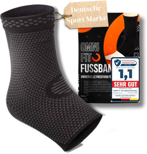 Omni Fit Sprunggelenkbandage (1Stk) Maximalen Komfort,kein Schwitzen,keine Einschränkungen–für Sport, Arthritis, Plantarfasziitis & mehr.Für Langanhaltende Linderung und volle Bewegungsfreiheit.