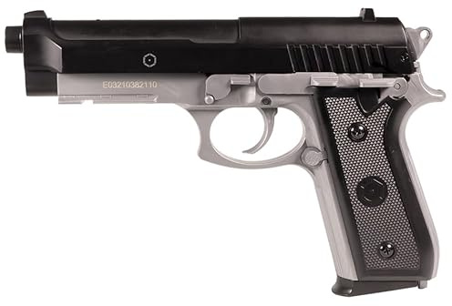 PT92 Duotone Slitta metallica Molla (6 mm) | Pistola Airsoft (pallini in PVC). Arma a molla. Calibro 6 mm (Potenza: 0,7 joule)