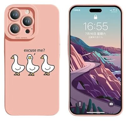 BLuVLy Custodia per iPhone 11 De Teléfono per iPhone 11 12 13 14 15 Casos Lindo Silicona Suave De Dibujos Animados-Iphone 13 Mini-Rosa M314