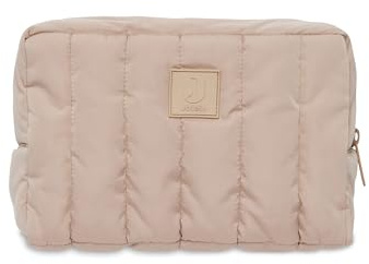 Jollein Puffed blöjväska – Biscuit – blöjfodral – sminkväska – organiserare – ljusbrun, Kex, 21x9x14,5 cm, Puffed blöjväska/kosmetisk väska/arrangör