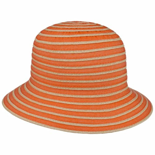Lipodo Strohstreifen Glockenhut Zweifarbig Gestreift Damen Atmungsaktiv Frühjahr Sommer orange One Size