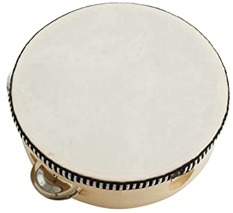 Tamburin Handtrommel Einreihige Tamburine Mit Metallglocken Trommel Handpercussion Für Erwachsene Kirchenparty Tamburin Für Kirche 8 Zoll Für Erwachsene Holztrommelglocken Handpercussion