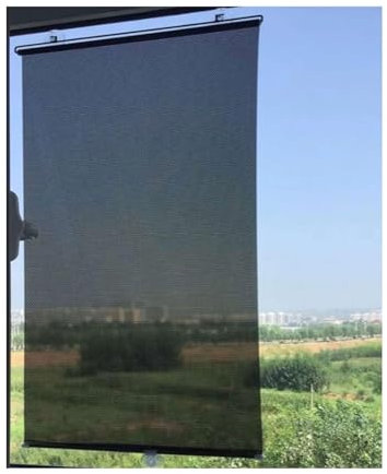 Verdunkelungsrollo, Saugnapf-Thermo-Rollos, stanzfrei einziehbarer Balkon-Sonnenschutz, Sonnenschutz-Isolierung, Schattierungsvorhang, Fenster-Rollo, Küche, Büro, Auto, Sichtschutz (B45 x H125 cm (18