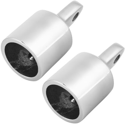 Msiud Bimini-Top-Cap-BeschläGe, Augen-Endkappen Endkappe Top Fitting Edelstahl Sprayhood Verdeckbeschlag Sonnensegel Caps Eye End Marine Bimini Yacht Markise ZubehöR Anschlusskappe Deck Hardware