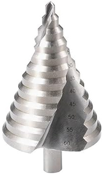 1pc Stufenbohrer 6-60mm 4-32mm Spiralnut Holz Metall Lochschneider HSS Rundschaft Stufenkegelbohrer Handwerkzeug Set(6-60mm)