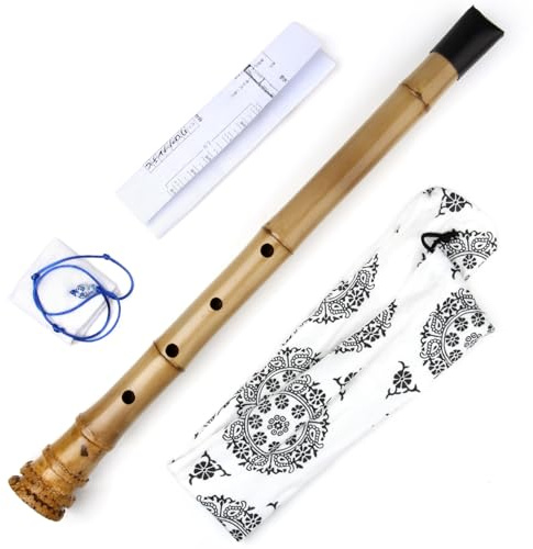 Traditionelles Musikinstrument, D-Taste, 5 Löcher, Shakuhachi D/E-Taste, Musikinstrumente, Bambusflöte mit Wurzel, Holzblasinstrument (1,8 D-Taste)