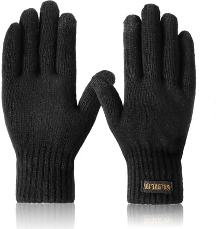 HeySocks Handschuhe Herren Winter - Winterhandschuhe Warm Gloves Thermo Strickhandschuhe für Fahrrad Laufen Outdoor