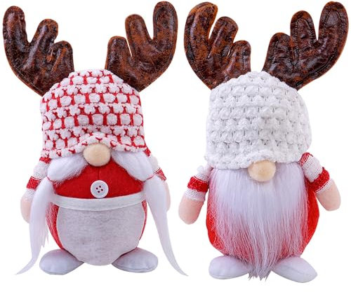 2 Stück Weihnachten Deko Weihnachtsmann Wichtel Weihnachten Wichtel Wichtel Weihnachten Doll Deko Weihnachtsdeko Zwerg Weihnachtsfiguren Klein Weihnachtszwerg Skandinavischer Handmade Plüschfiguren