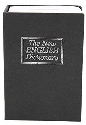 Buchtresor Schwarz, Praktisches Schloss und Schlüssel, Metall-Bargeld-Schmuckaufbewahrung mit Schlüsseln, Regaldekoration für Kleingeldaufbewahrung, Geschenke