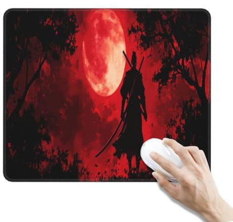 China Mouse Mat Small Gaming Mouse Pad 14.1 x 11.8 Inch, Waterproof Small Mouse Mat Mousepad with Non-Slip Rubber Base, Gaming Desk Mat for Office Accessories, Decor, Gifts (360x300x3 mm, Warrior)