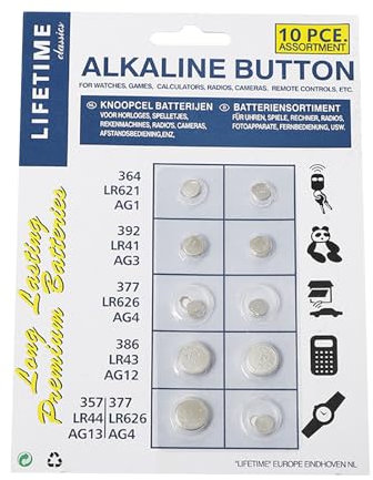 YiQinzcxg Pile bouton de montre alcaline portable compacte, piles bouton AG4, petites piles AG4, source d'alimentation fiable pour jouets