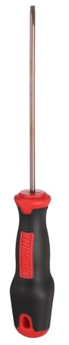 QUARKZMAN SL3 spårskruvmejsel 19 cm (7,28 tum) magnetisk skruvmejsel 3,35 tum värmebehandlat S2 legeringsstål med ergonomiskt handtag för gör-det-själv-reparationer, rödbrun
