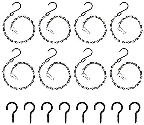 Toddmomy 8piezas Cadena para Comedero de Pájaros Cadenas y Ganchos Colgantes para Comederos de Jardín para Macetas y Faroles Decoración con Campanillas