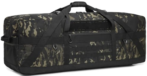 FRETHIND 125L Herren Sporttasche Trainingstasche XXL große Reisetasche Handgepäck Sport Gym Tasche für Fitness Weekender Camping Camo