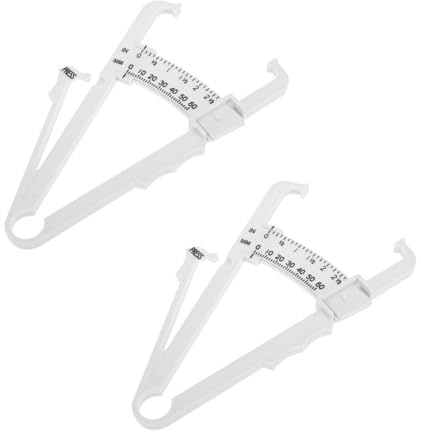 Yardenfun 2 piezas Pinzas Medición Grasa Corporal Portátiles Pliegues Cutáneos Compacto para Hombre Mujer