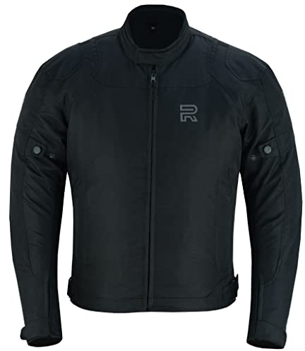 RAXUS BLADE CHAQUETA DE MOTO HOMBRE INVIERNO IMPERMEABLE Homologada CE (FR/ES, Letras, S, Regular, Regular, Negro)