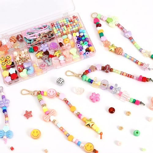 DEMIUKO Schlüsselanhänger Basteln Selber Machen Perlenset Bead Geschenk Set