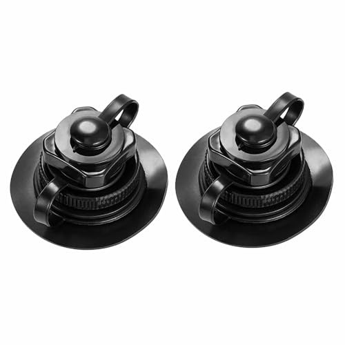 TOP-MAX Boston Válvula de inflado universal desechable, cierre hermético en espiral para colchón de aire, piscina, cama hinchable, color negro