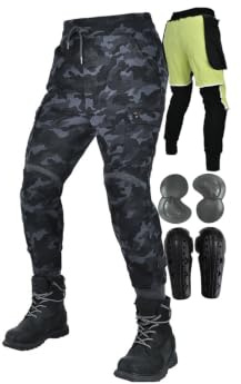 Biker-byxor for män Armored Biker-jeans med aramidfoder, ， | CE knä- och höftrustning, tårbeständig vintagestil motorcykeldenim