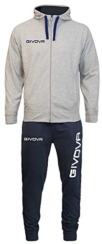GIVOVA TUTA KING COTONE TERRY (POKER) GRIGIO/BLU Tg. XL