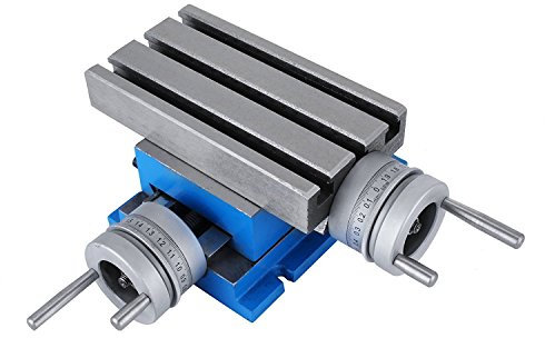 FORAVER Compound Slide Milling Table 185x100 MM Precision Milling Cross Working Table Multifunction Milling Support Table Workbench for All Drill Stands Bench Drilling Milling Vise Machine (7.3x4)