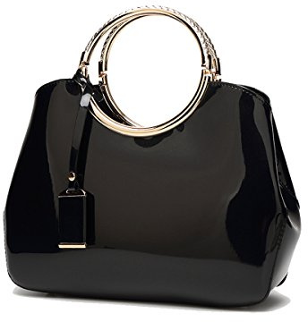 Coolives Damen Handtasche Tasche Henkeltasche aus PU-Lackleder Hochzeitstasche Schultertasche Umhängetasche für die Hochzeit Abend Taschen EINWEG