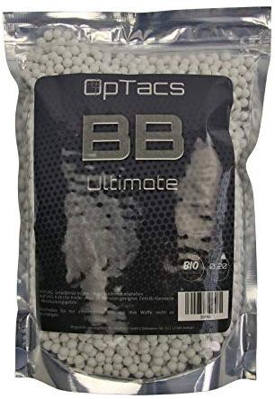 OpTacs Softair - Kugeln Bio BBS 0,20 g 5000 STK. / Airsoft Munition 6 mm BB - biologisch abbaubar in wiederverschließbaren Beutel