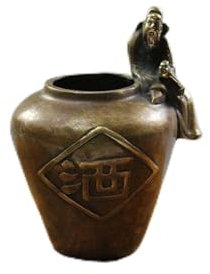 FURUIWUFENG aschenbecher Messing Aschenbecher Antique Handicrafts Kunst Aschenablage Home Einrichtung Bronzedekorationen für Zigarettenasche