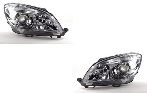 Johns, Scheinwerfer Halogen kompatibel zu Skoda Fabia 54 10-14 H7 Satz LR