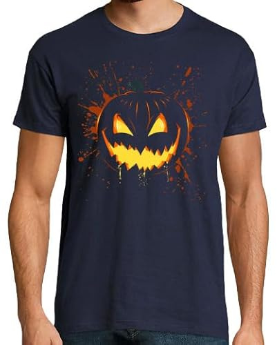 latostadora Camiseta Manga Corta Calabaza para Hombre - Azul Marino L - Ref. 2245985-P