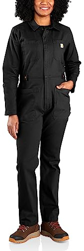Carhartt Tuta da donna in tela robusta flessibile e comoda, nero, L