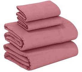 RUVANTI 100% Cotton Flannel Sheets King Size - 4 Piece Warm, Soft & Breathable, Deep Pocket, Double Brushed Cozy All Season Bedding Set, Rustic