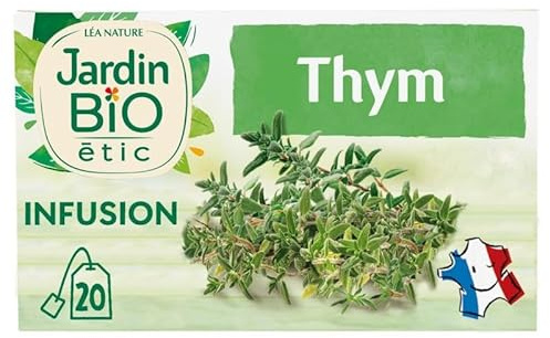 Jardin Bio Étic - Infusion Thym Bio à savourer | 20 sachets - 28g | Produit 100% naturel issu de l'agriculture biologique pour une santé optimale | Epicerie saine et responsable. - Le Lot De 3
