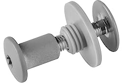 Balkonschrauben aus Edelstahl mit Gewindehülse in verschiedenen Farben und Größen, Montagesatz für HPL-Platten, Balkonverkleidung (M5 x 20mm, Staubgrau RAL7037 mit Gewindehülse, 20)