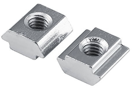 m6 alu um c-profil+50 Stück Lot Mit Vernickeltem Kohlenstoff hl, T-Nut-Schiebemutter, Hammerkopfmutter(European ndard 30-M6)