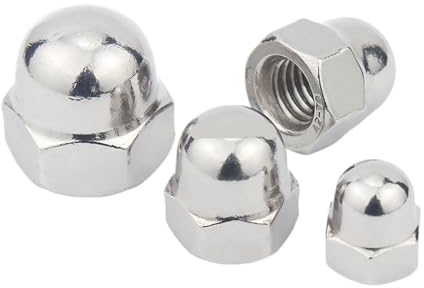 1/10 Stück M3 M4 M5 M6 M8 M10 M12 M14 M16 304 A2-70 Edelstahl Sechskant Sechskant Kurze niedrige dünne Kappe Hutmutter Abdeckung Blindmutter(M6(10pcs))