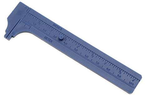 Pied à coulisse double face pour mesurer les bijoux en plastique léger