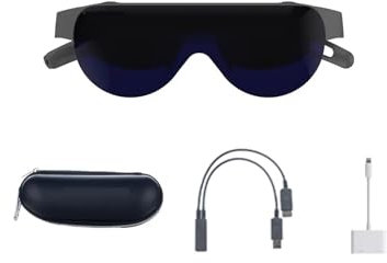VEKELETE Gafas AR Inteligentes portátiles 4K 120'' Pantalla Smartphones Visualización 3D Juego Proyector(Flow iPhone Hub Set)