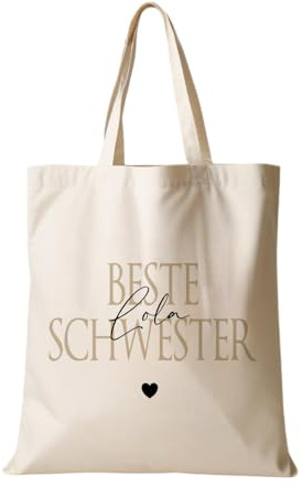 Manufaktur Liebevoll | Stoffbeutel Personalisierte Geschenke für Frauen Einkaufstasche Shopper Beutel Geburtstagsgeschenk für Frauen Dankeschön Geschenke Weihnachten