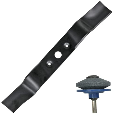 Spares2go Lame pour tondeuse à gazon MacAllister MLMP300H40 MLMP300SP40 40 cm en métal + aiguiseur