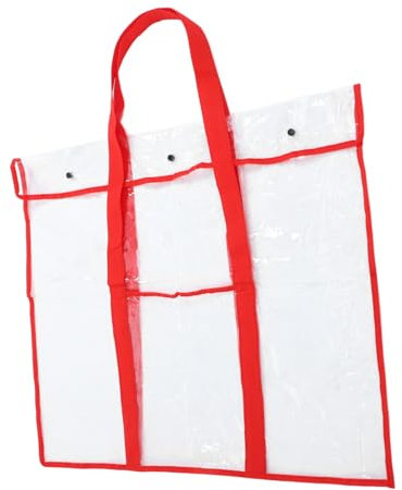 HOODANCOS Zeichenbretttasche Mit Griff Handtaschen Kleiderschrank Mappenmappe Arbeitsbeutel -einkaufstasche Lehrertasche Kunst Aufbewahrung Die Einkaufstasche Bindemittel Rot Pvc
