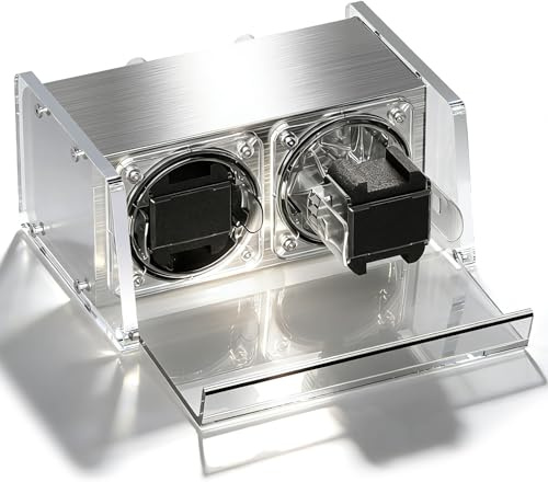 Watch Winder Smith Uhrenbeweger Mit 12-Punkt-Positionieranschlag - für 2 Uhren - für großen Herren Automatikuhren