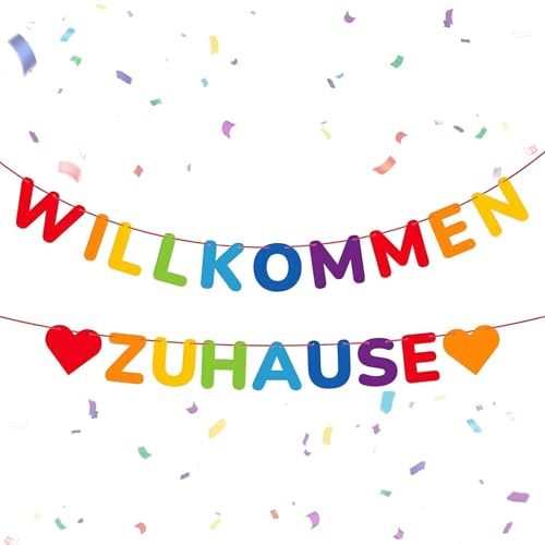 Willkommen Zuhause Girlande, Welcome Home Baby Herzlich Willkommen Zuhause Banner Für Familienfeiern, Partydekoration Und Tägliche Deko