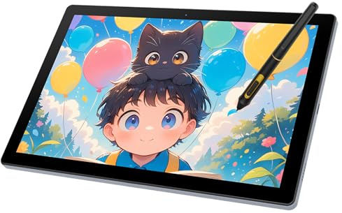 ERYUE BOSTO BT-101A Pluma sin Batería Tableta de Dibujo Gráfica Portátil Pantalla IPS de 10,1 Pulgadas Tableta Arte Digital Antirreflejo para Niños Diseño
