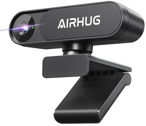 AIRHUG 4K UHD USB Webcam ohne Mikrofon, 16MP Sony Sensor, Privacy Cover für Meetings – PDAF Schnellfokus, 63° Gold-FOV, Auto-Lichtkorrektur, Stream-Kamera (ohne Audio) für PC/Laptop